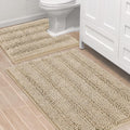 H.VERSAILTEX Bathroom Rug Set 2 Piece Thick Chenille Bath Mats - Ultra