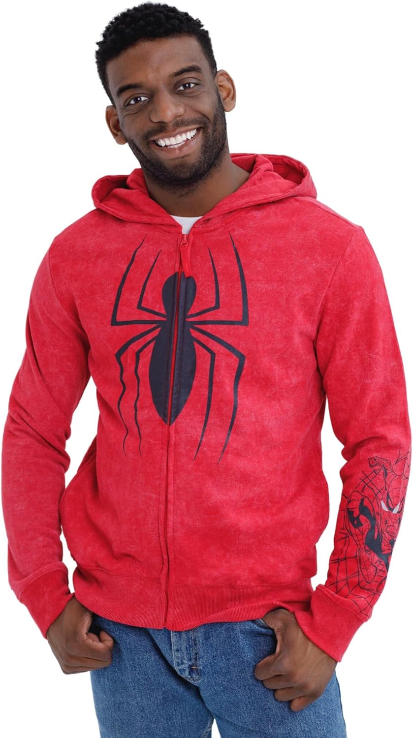 Marvel Spider-Man Fleece Matching Family Zip Up Cosplay Hoodie