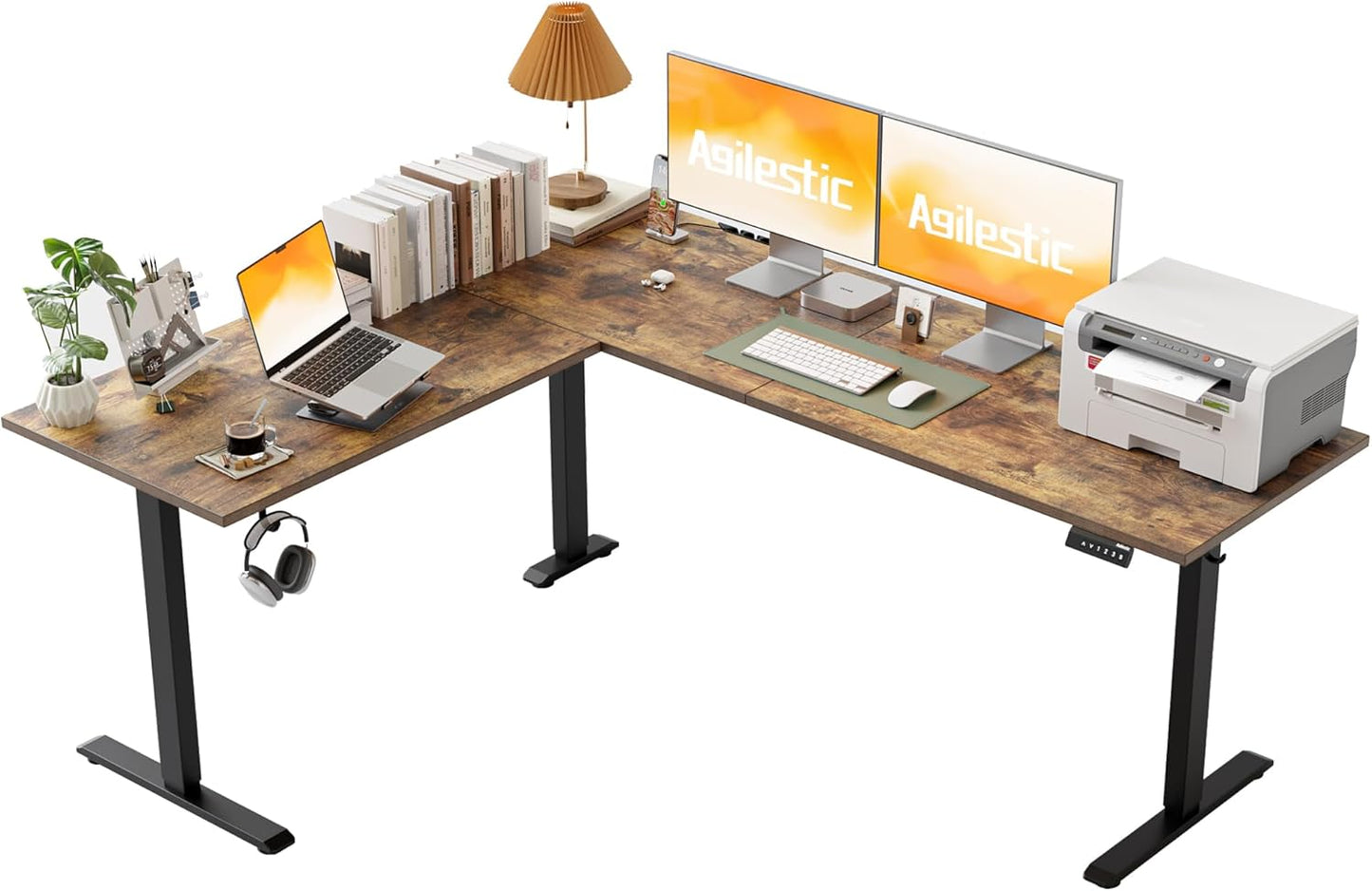 Agilestic Electric L-Shaped Standing Desk