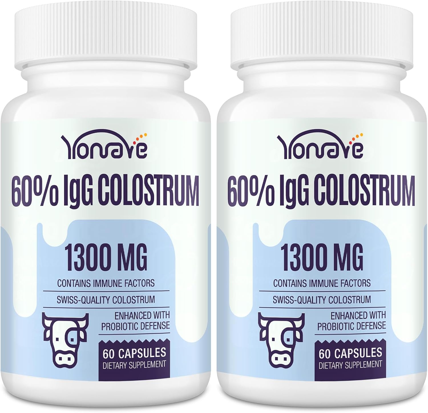 Bovine Colostrum Capsules Supplement 1300mg for Immunity Boost