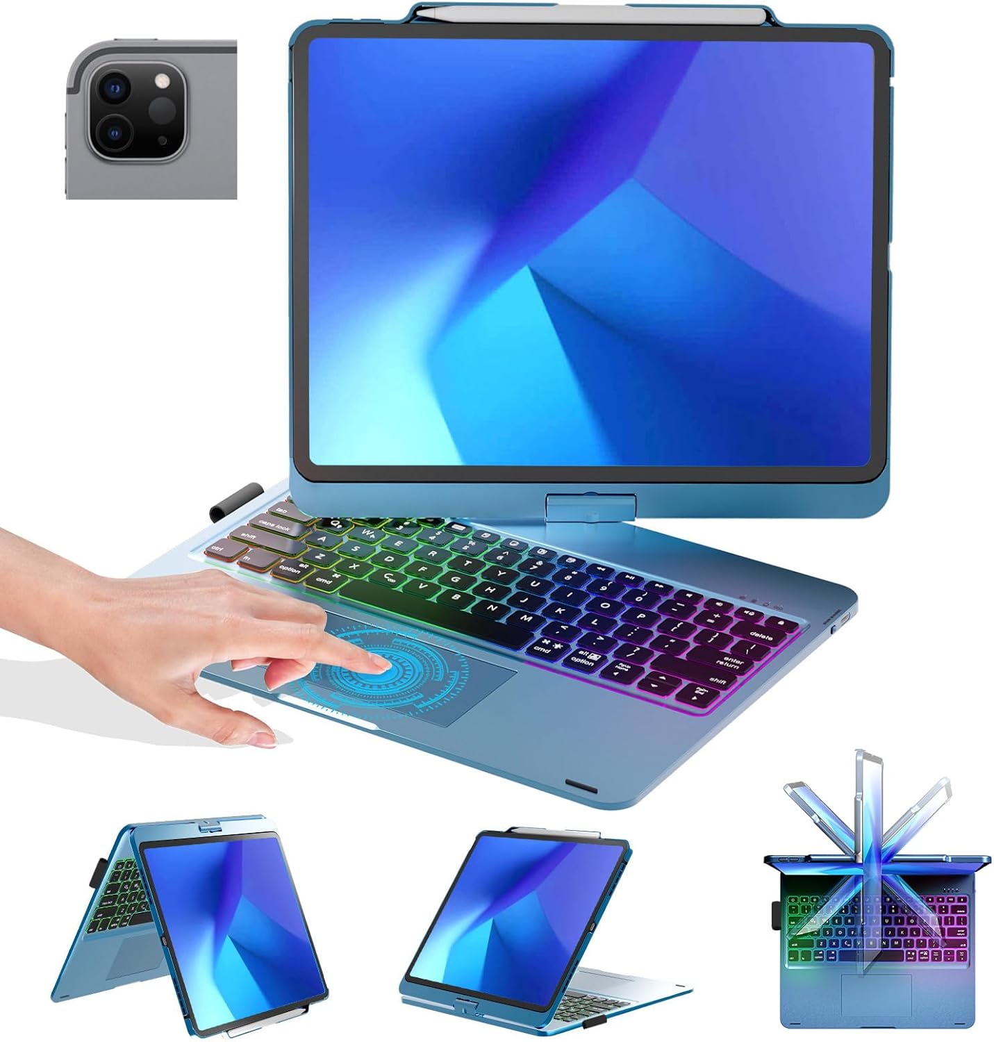 BABG Keyboard Case for iPad Pro 12.9 inch with Touchpad & Backlit