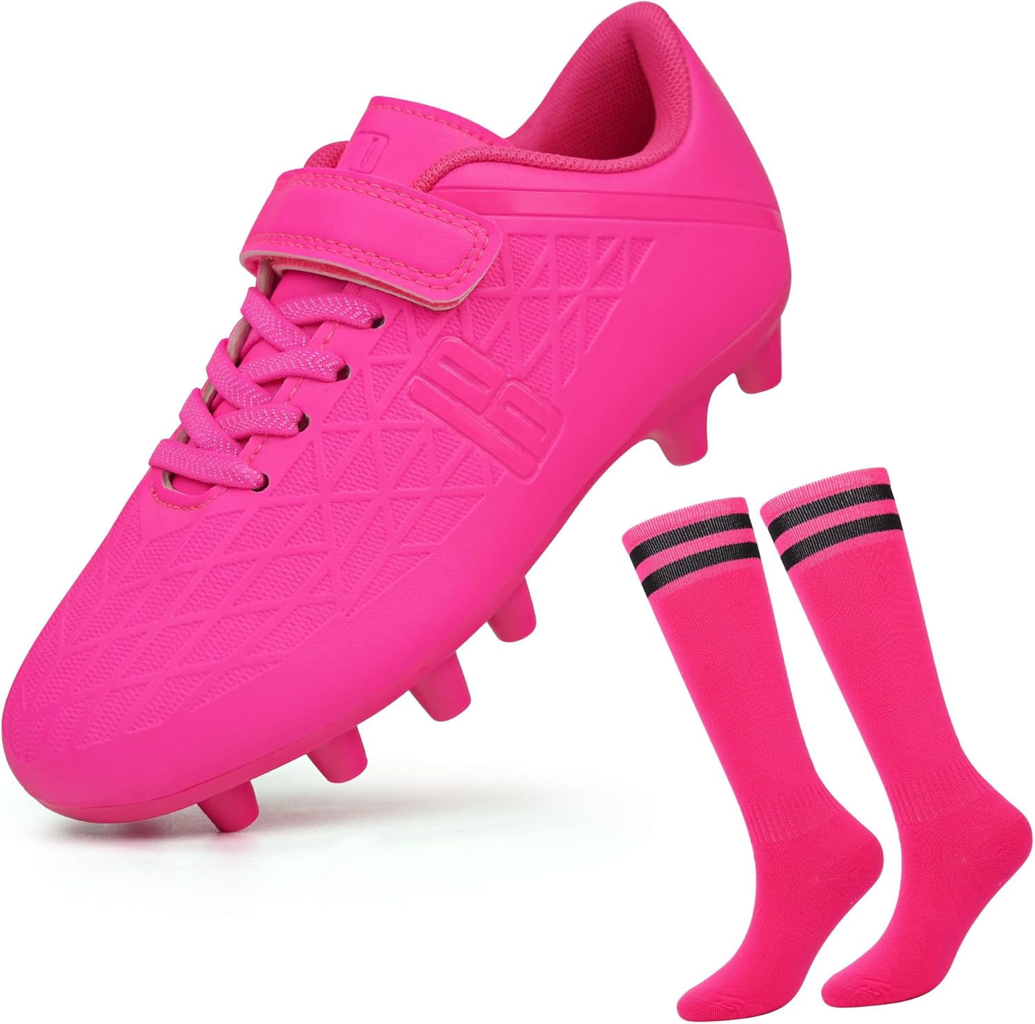 brooman Kids Firm Ground Soccer Cleats for Boys and Girls