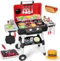 Kids Play Kitchen Toys BBQ Grill Playset - Two-Tier Outdoor Fun