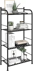4 Tier Bathroom Storage Open Shelf Unit for Home Organization