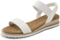 Womens Espadrille Wedge Sandals - Stretch Ankle Strap Comfort