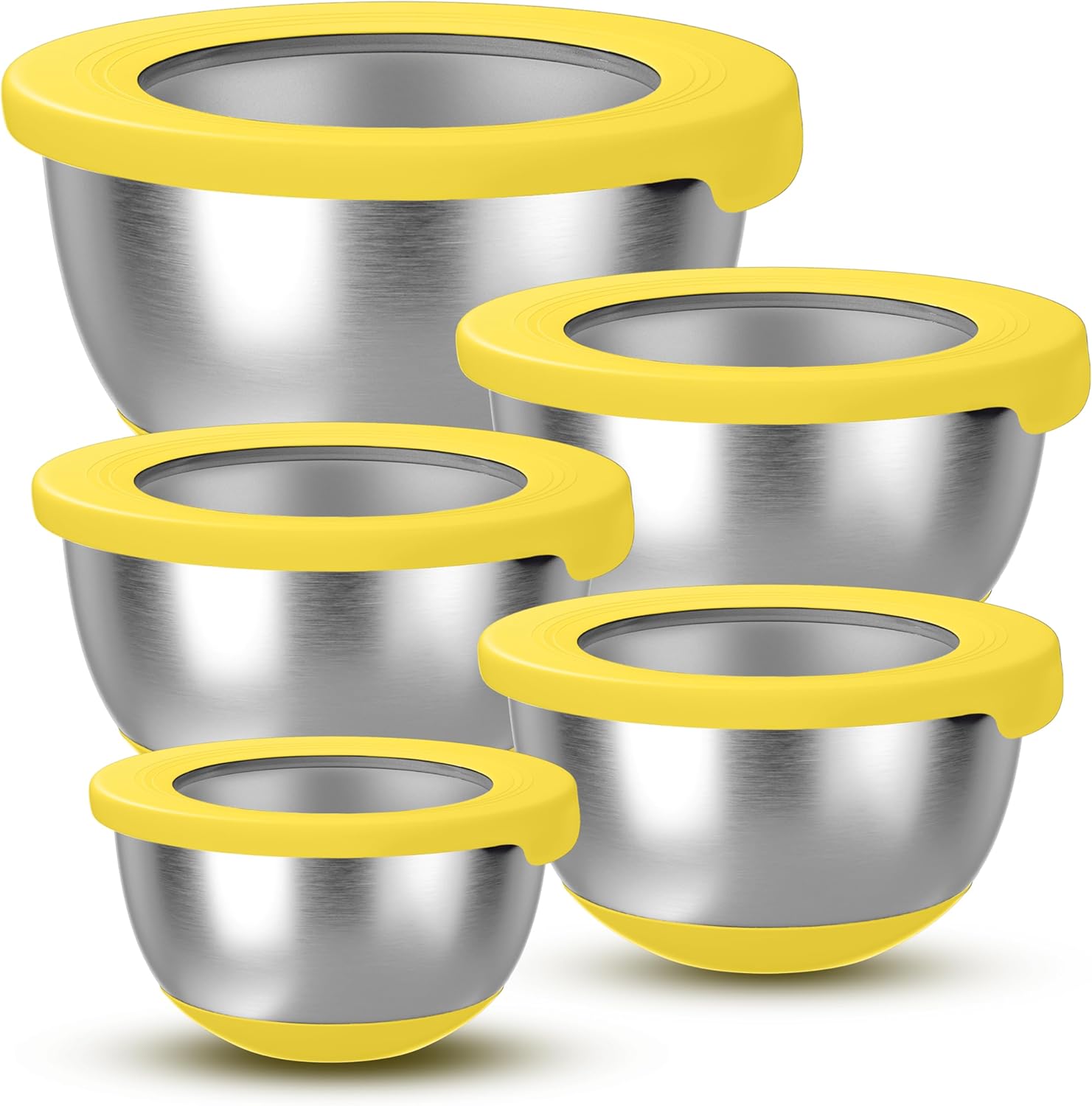 Stainless Steel Mixing Bowls Set of 5 for Kitchen and Cooking
