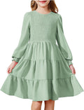 Arshiner Girls Autumn Boho Dress with Long Sleeves and Pocket Style
