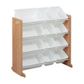 4-Tier Organizer with 12 Bins - Compact Toy Storage for Kids