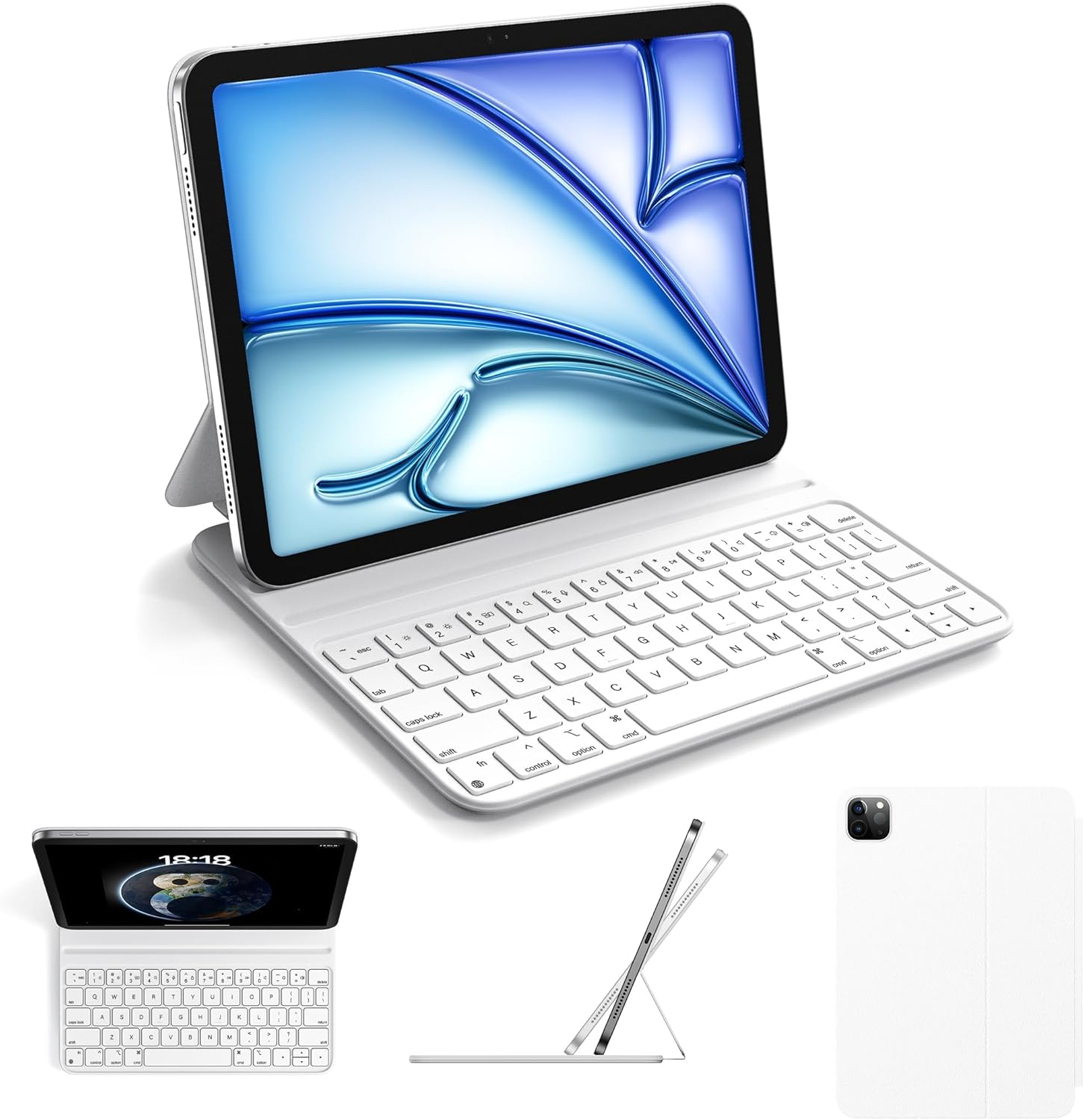 HOU Keyboard Case for iPad Air 11 inch: Ultra Slim & Smart