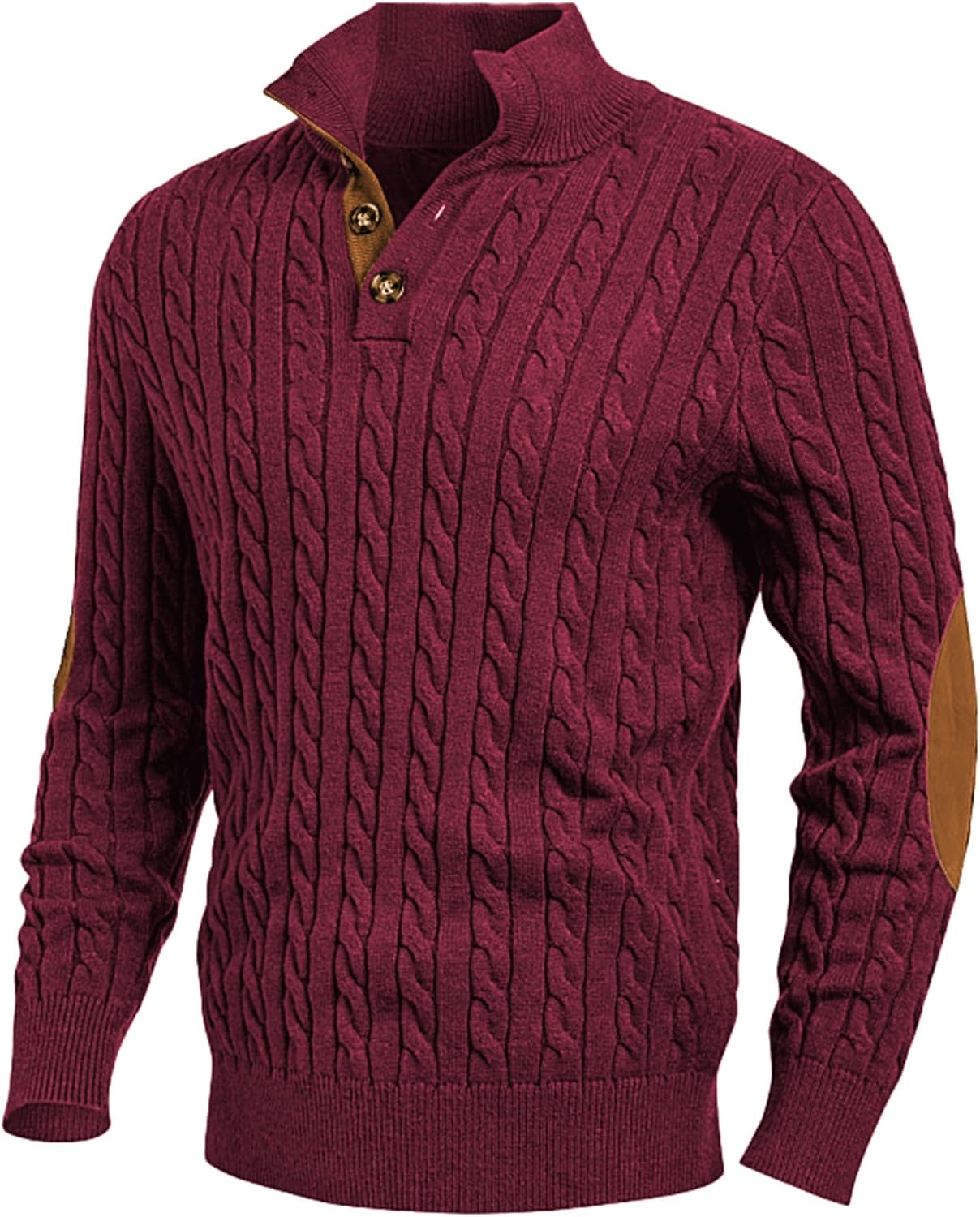 JMIERR Men's Cable Knit Pullover Sweater for Casual Style