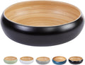 Fruit Bowl For Kitchen Counter - Spun Bamboo Decorative Serving Bowl