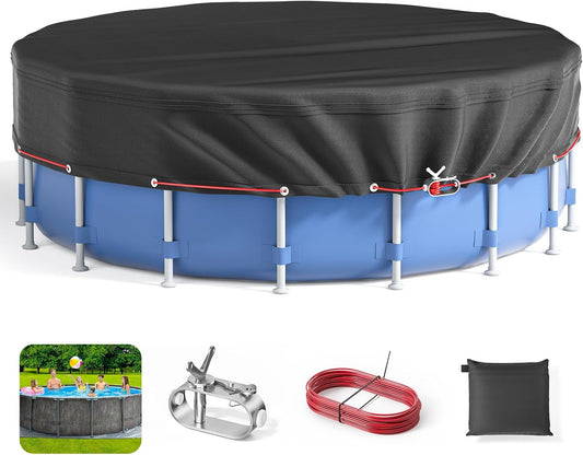 14Ft Round Pool Cover - Waterproof Protector for Above Ground Pools
