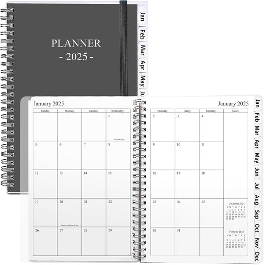 Veiai 2025 Planner, Monthly & Weekly, Frosted Cover, 6.5x8.5, Twin-Wire Binding