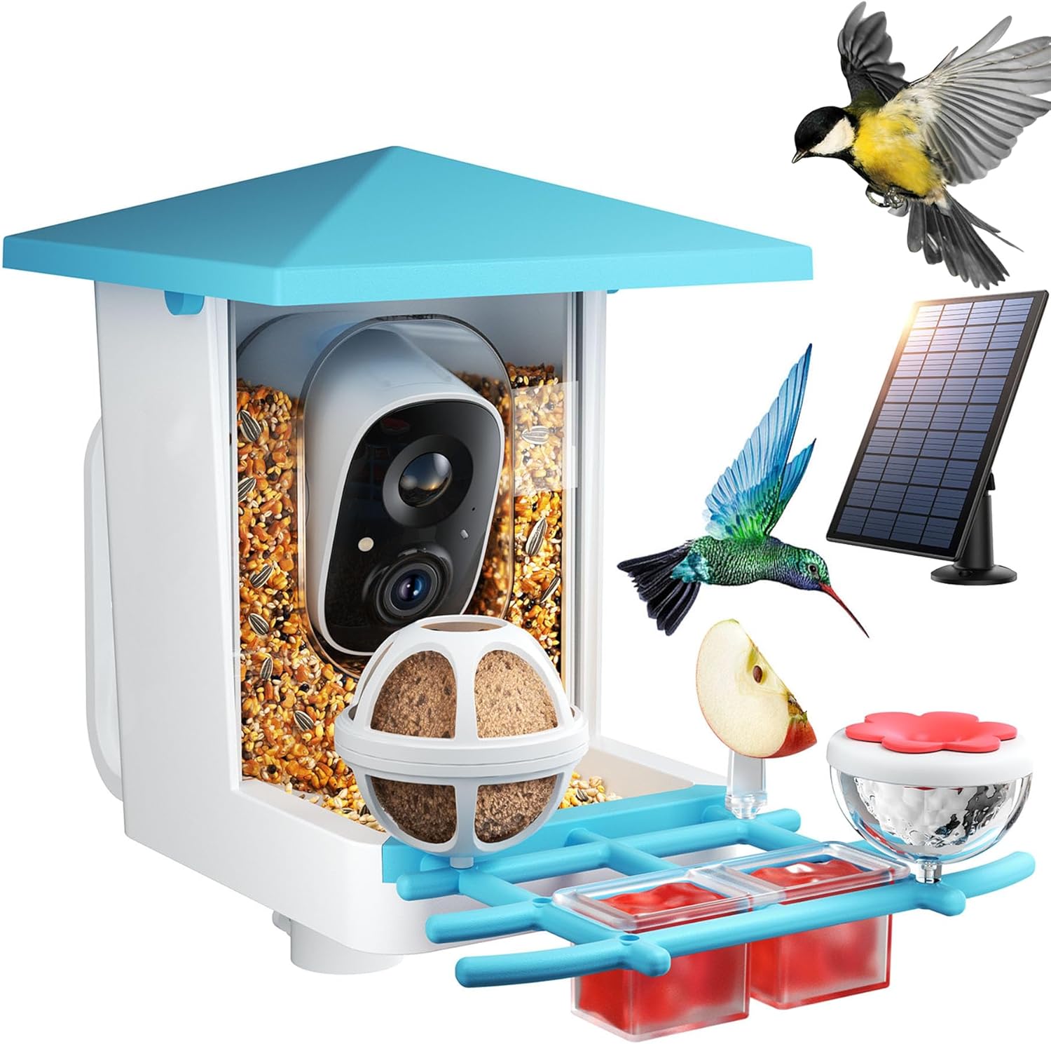 Solar Smart Bird Feeder with 2K Camera & AI Identify