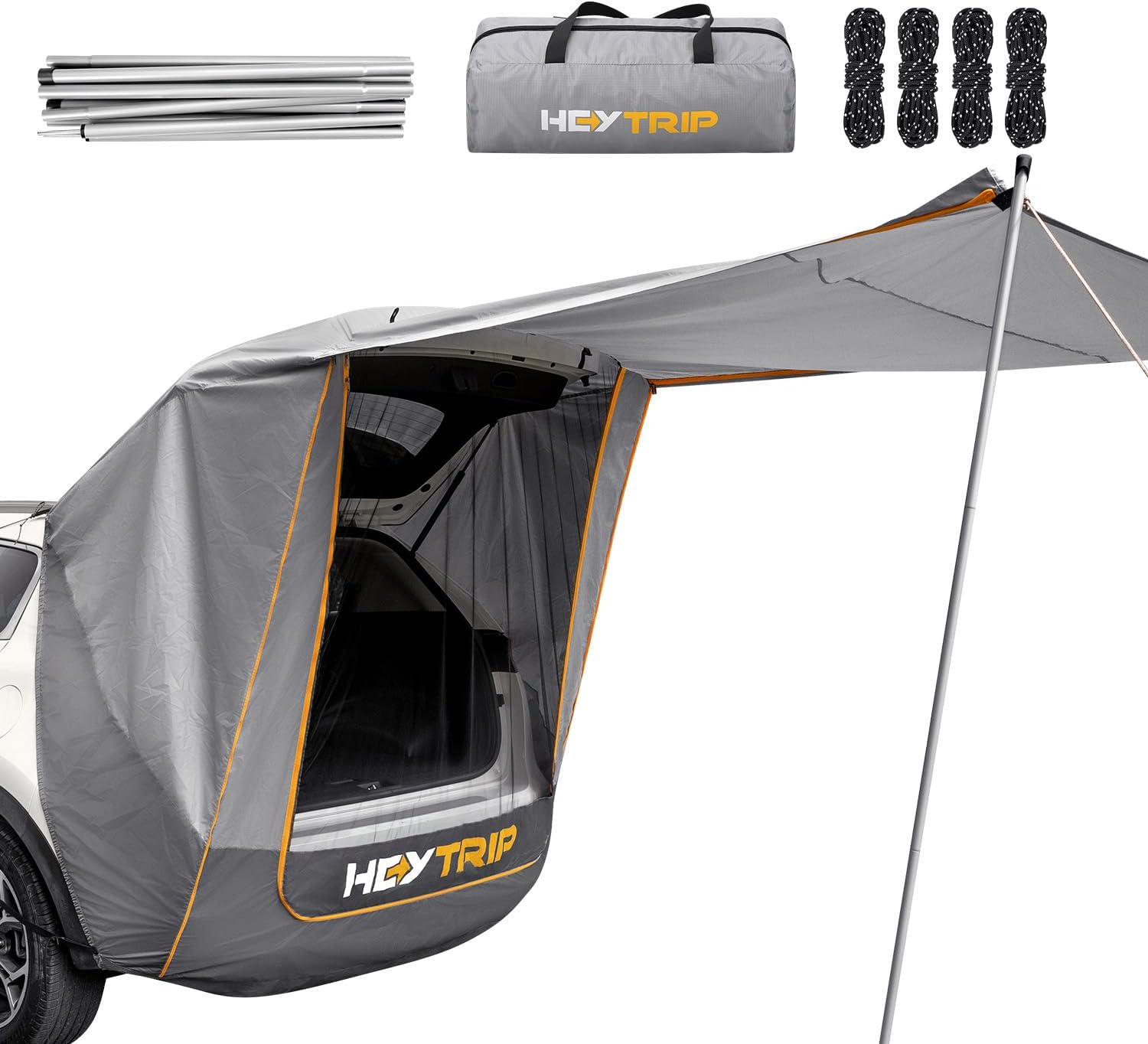 SUV Tailgate Tent with Poles for Camping and Tailgating Fun