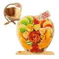 Mothers Day Gift Basket Dried Fruit Heart Tray - Elegant Gift