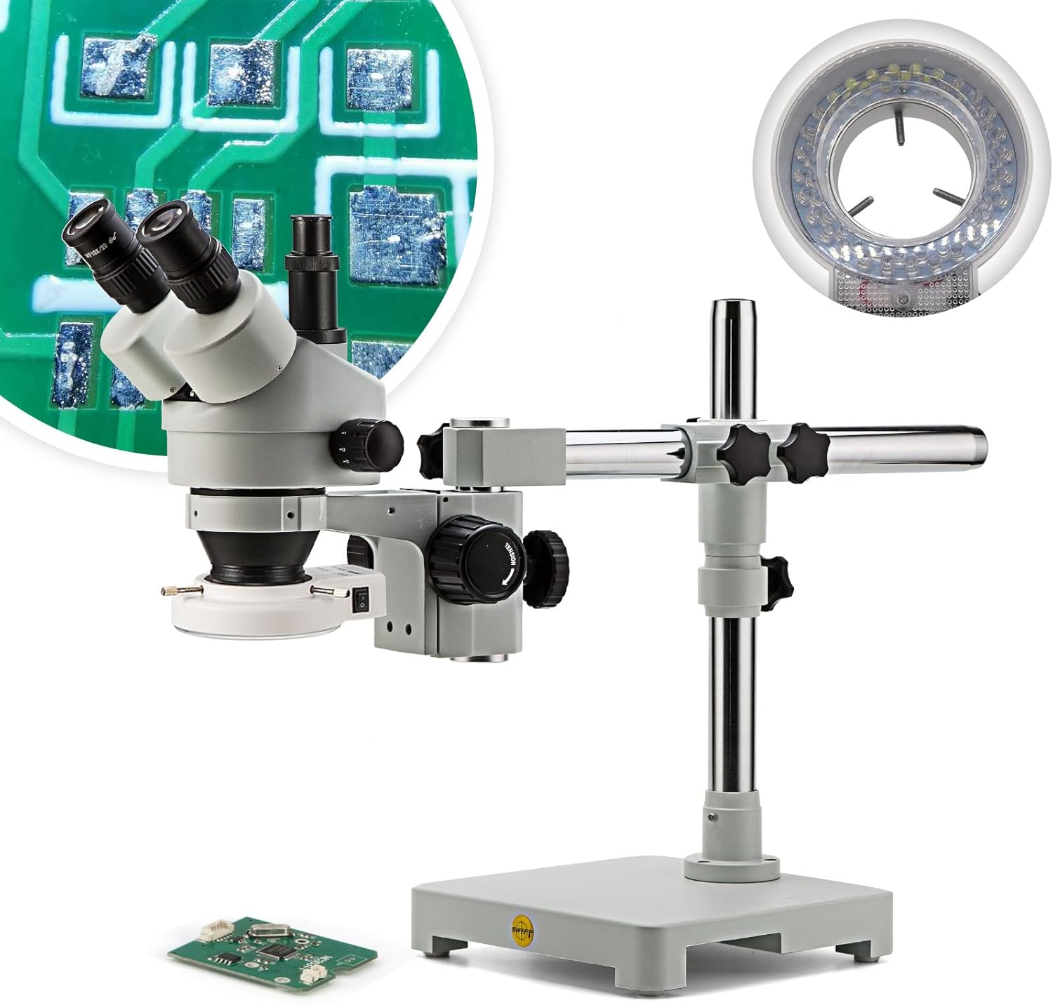 SWIFT S7 Trinocular Stereo Microscope with 56-Bulb LED Light