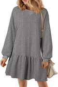 BLENCOT Womens Fall Long Sleeve Pullover Sweatshirt Dress - Casual is