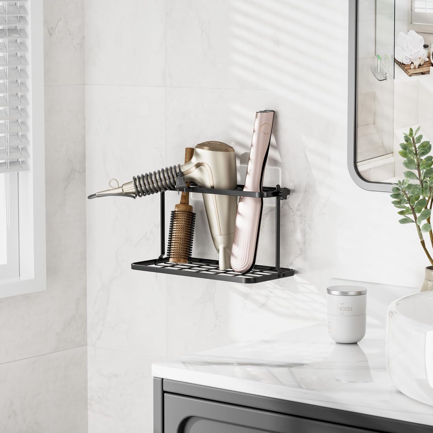 Ultimate Hair Tool Organizer: Adhesive Wall Mount - Josmimic