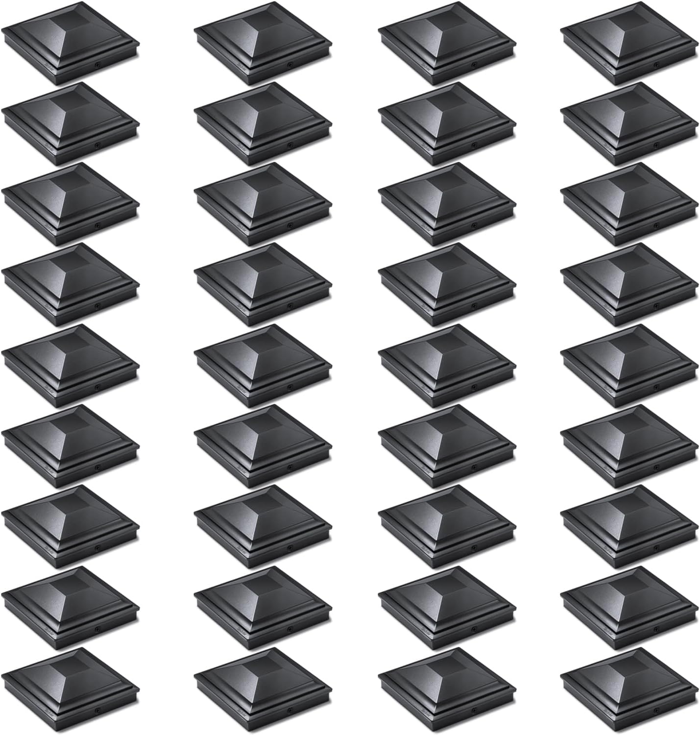 SIEDiNLAR 4x4 Post Caps Black 36 Pack for Outdoor Decor