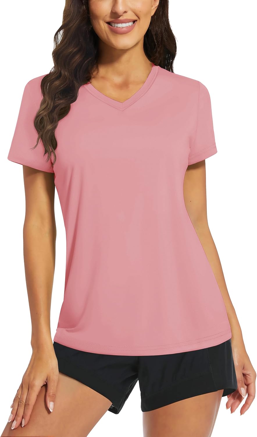 TACVASEN Women's UPF 50+ V-Neck Sun Shirt