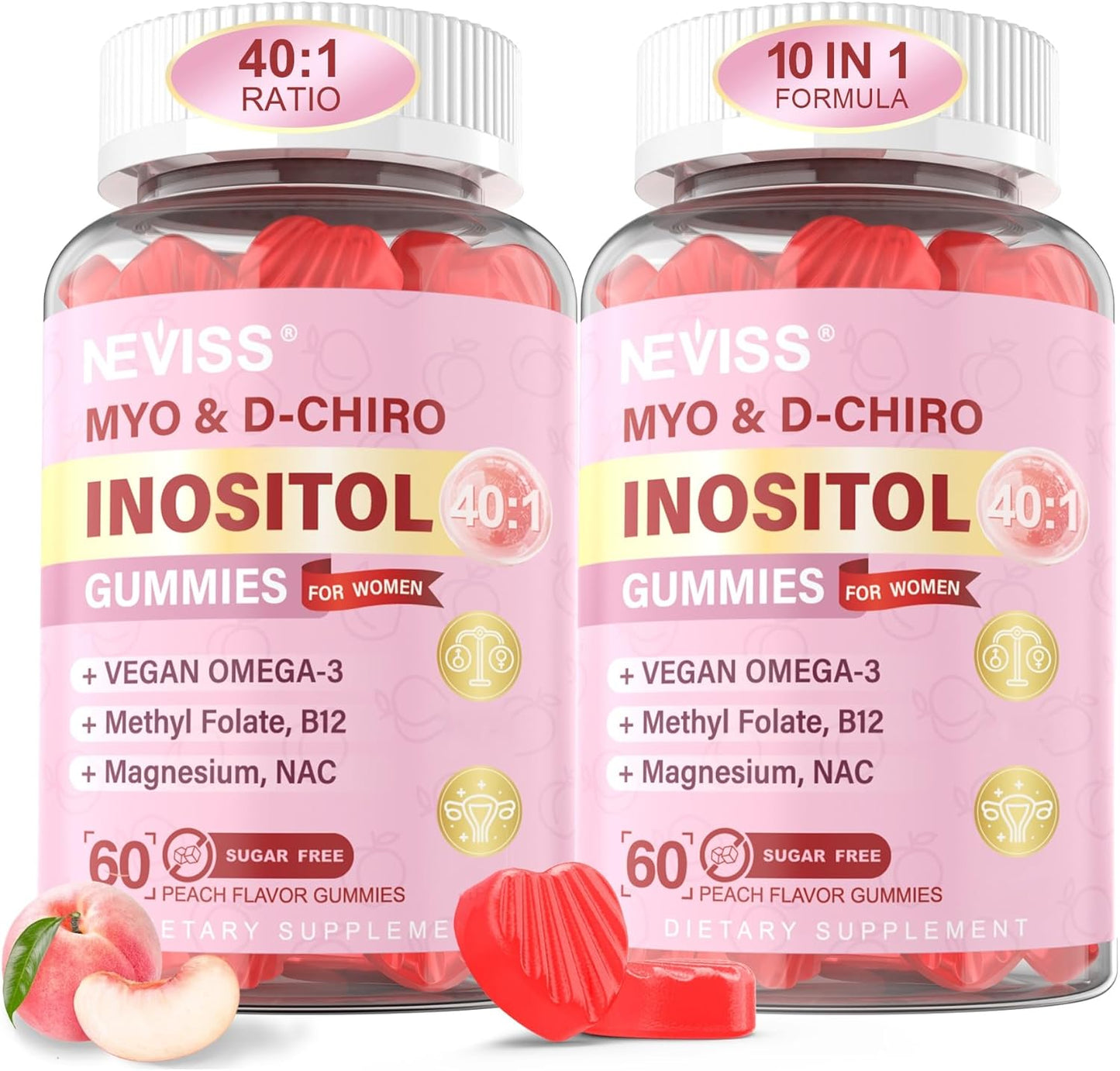 Myo-Inositol & D-Chiro Inositol Gummies for Women's Health