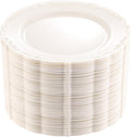Ivory Plastic Dinner Plates 60 Pack 10in - Heavy Duty Disposable