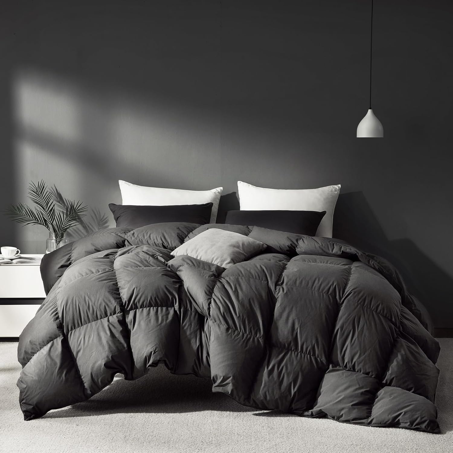 Grey Goose Feather Down Comforter Queen Size for All Seasons
