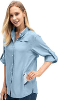 Women's Quick Dry Sun UV Protection Convertible Long Sleeve Shirt away