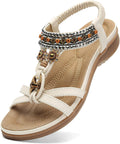 Womens Bohemian TStrap Arch Support Sandals - Comfortable Walks