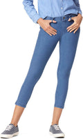 HUE Women's Ankle Slit Denim Capri Leggings - Comfortable Fit