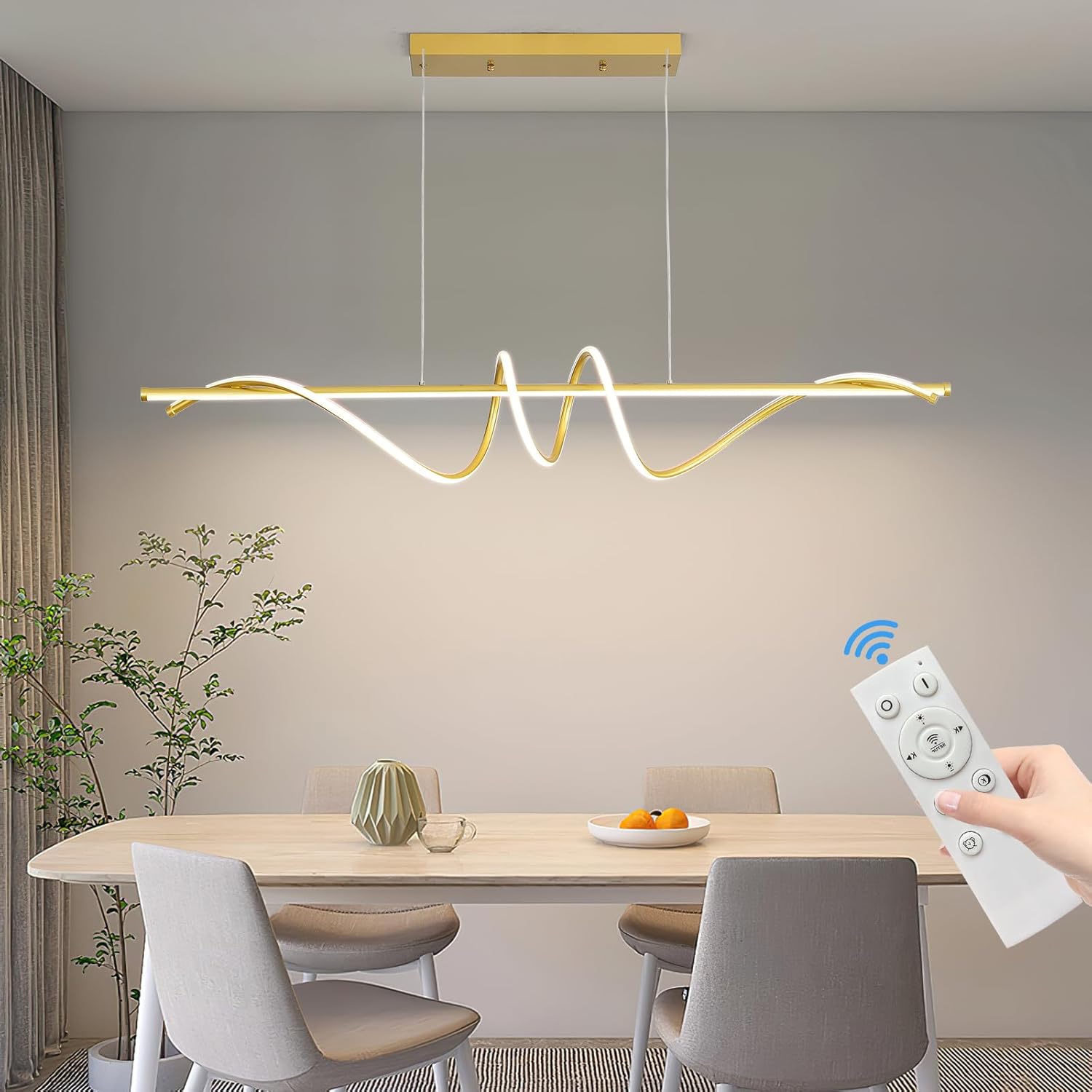 Modern Chandelier Dimmable LED Pendant Light for Any Room