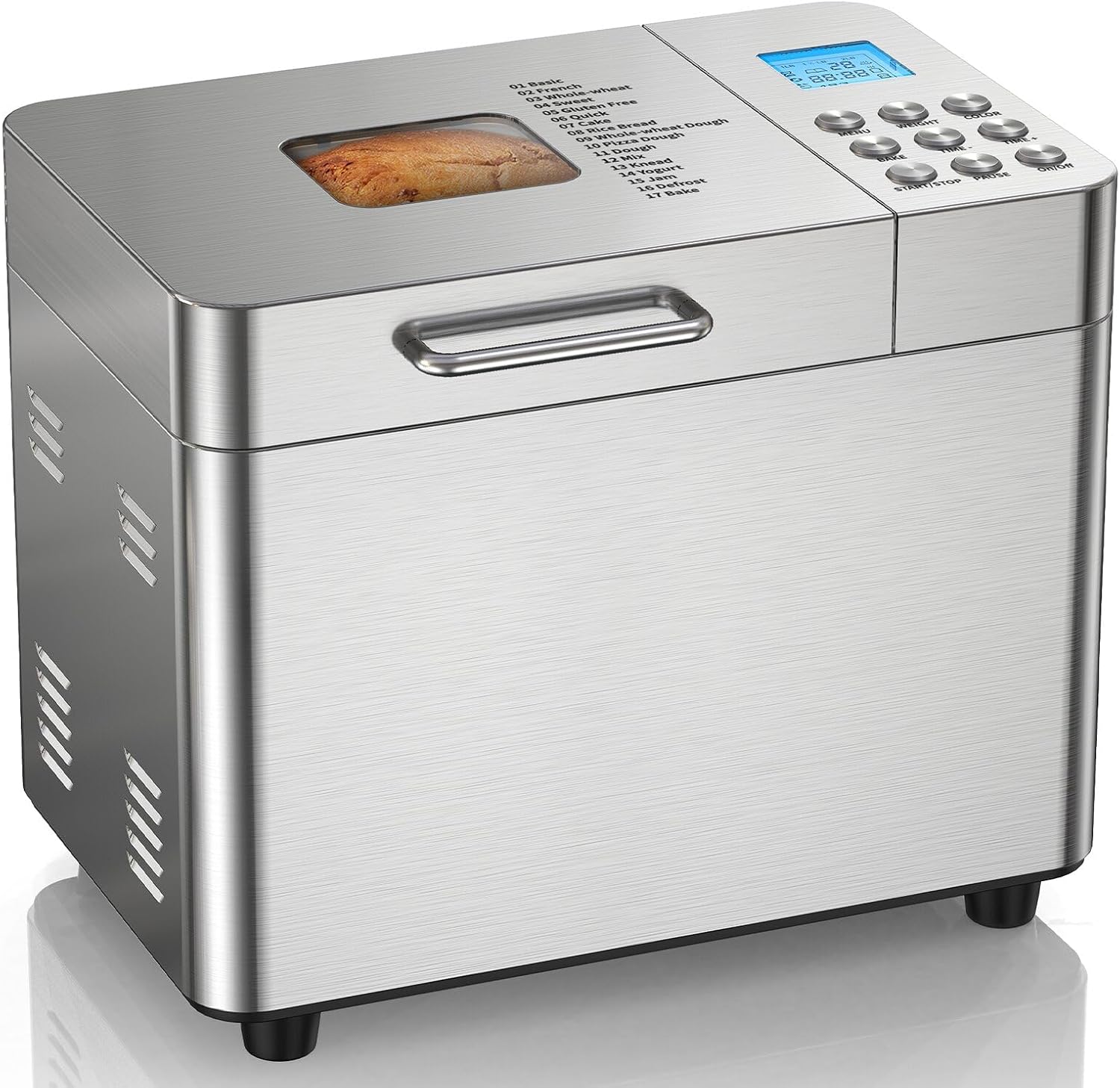 2LB Bread Maker Machine with 17 Programs for Easy Baking