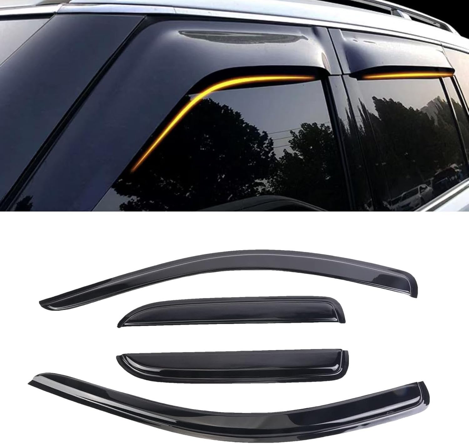 Window Visors Out-Channel Rain Guards for D-odge Ram 1500 & 2500