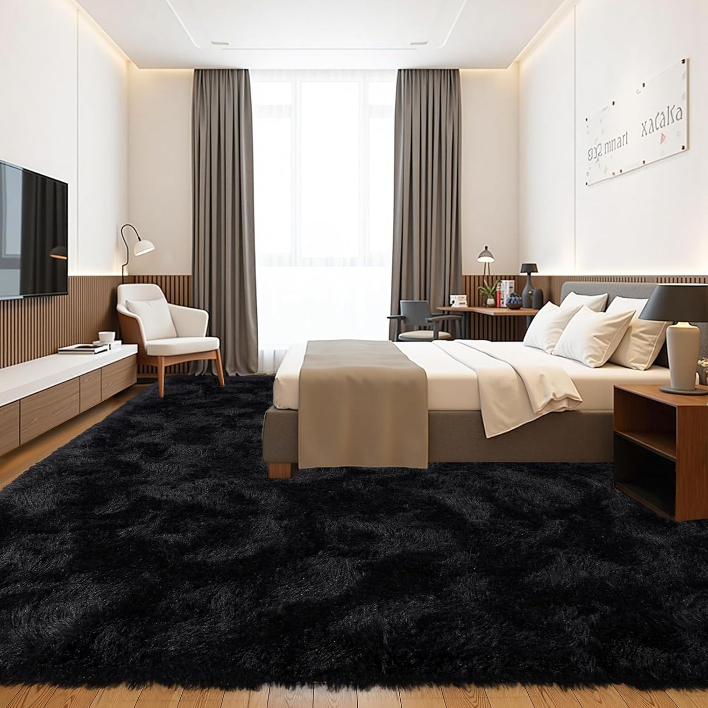 Fluffy Shaggy Area Rug 8x10 Feet for Living Room and Bedroom