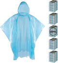 APEXUP Disposable Rain Ponchos for Adults - Lightweight Emergency