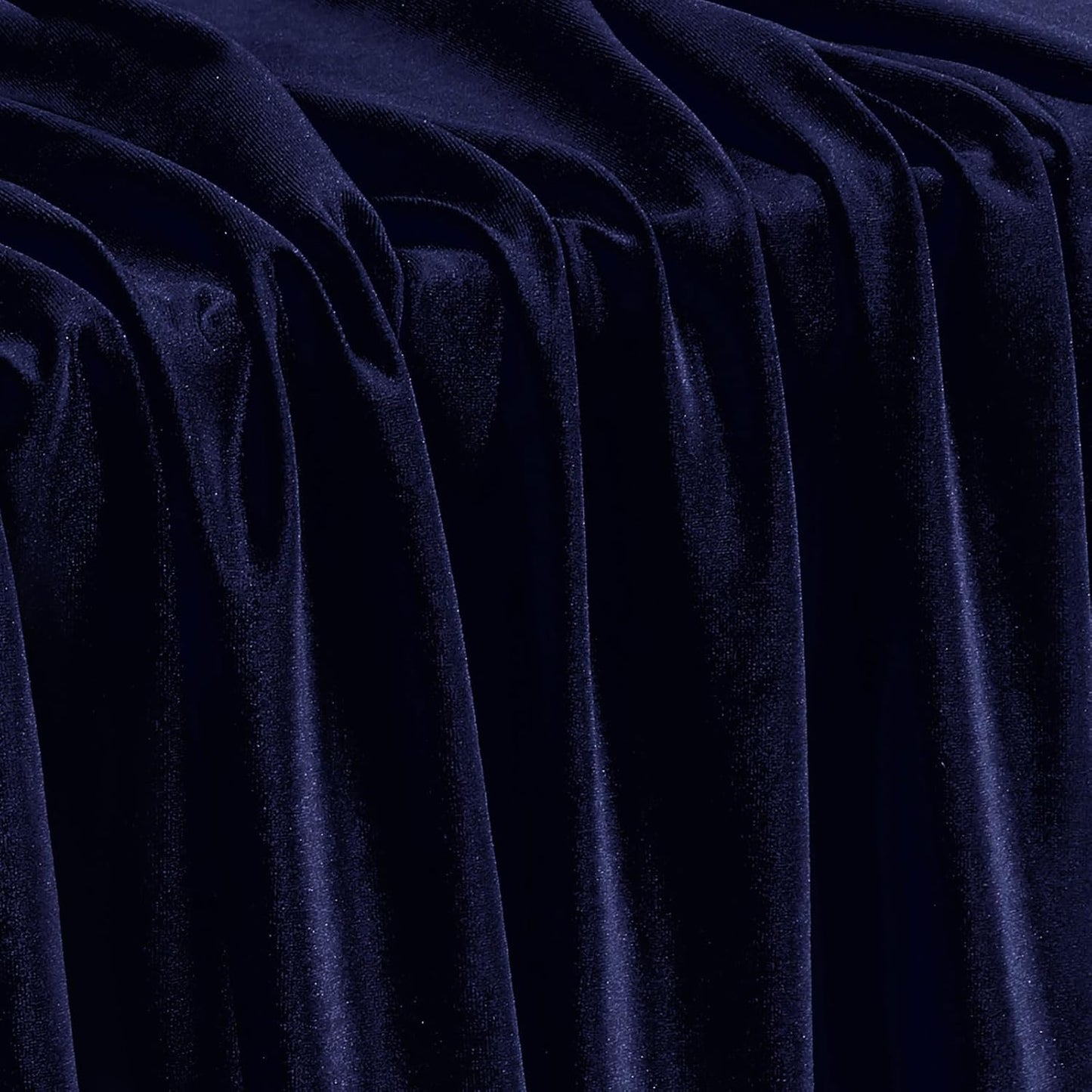 Navy Blue Stretch Velvet Fabric 60 Inch Wide for Sewing Crafts