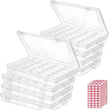 36 Grid Clear Organizer Box 8-Pack - Adjustable Dividers for Small