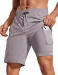 CRZ YOGA Men's 2 in 1 Running Shorts with Liner - 9ft Quick Dry Fit