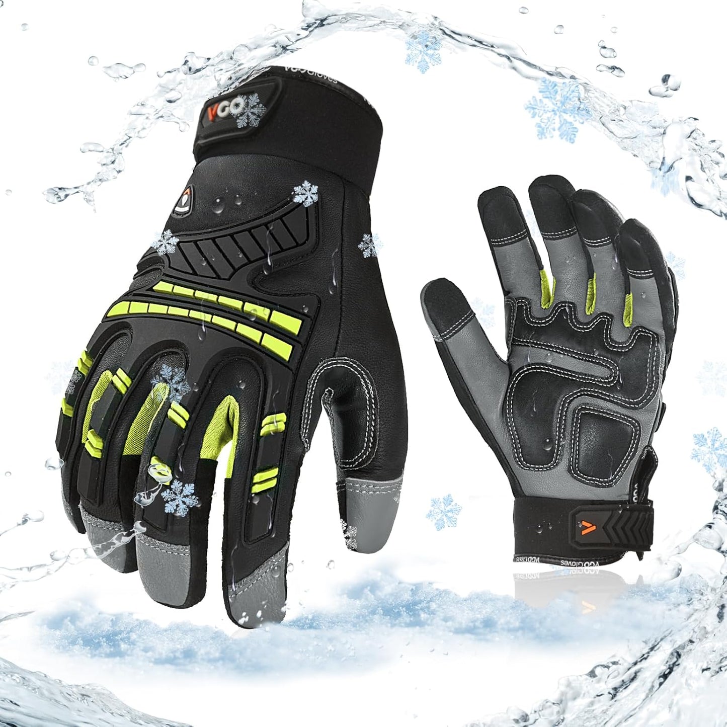 Vgo Winter Waterproof Mechanic Gloves for Cold Weather Work