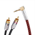 Audiophile High Purity Copper 3.5mm to 2 RCA Cable - 5m Durable HiFi