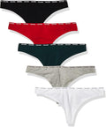 Calvin Klein Women's Cotton Logo Stretch Thong Panties Multipack