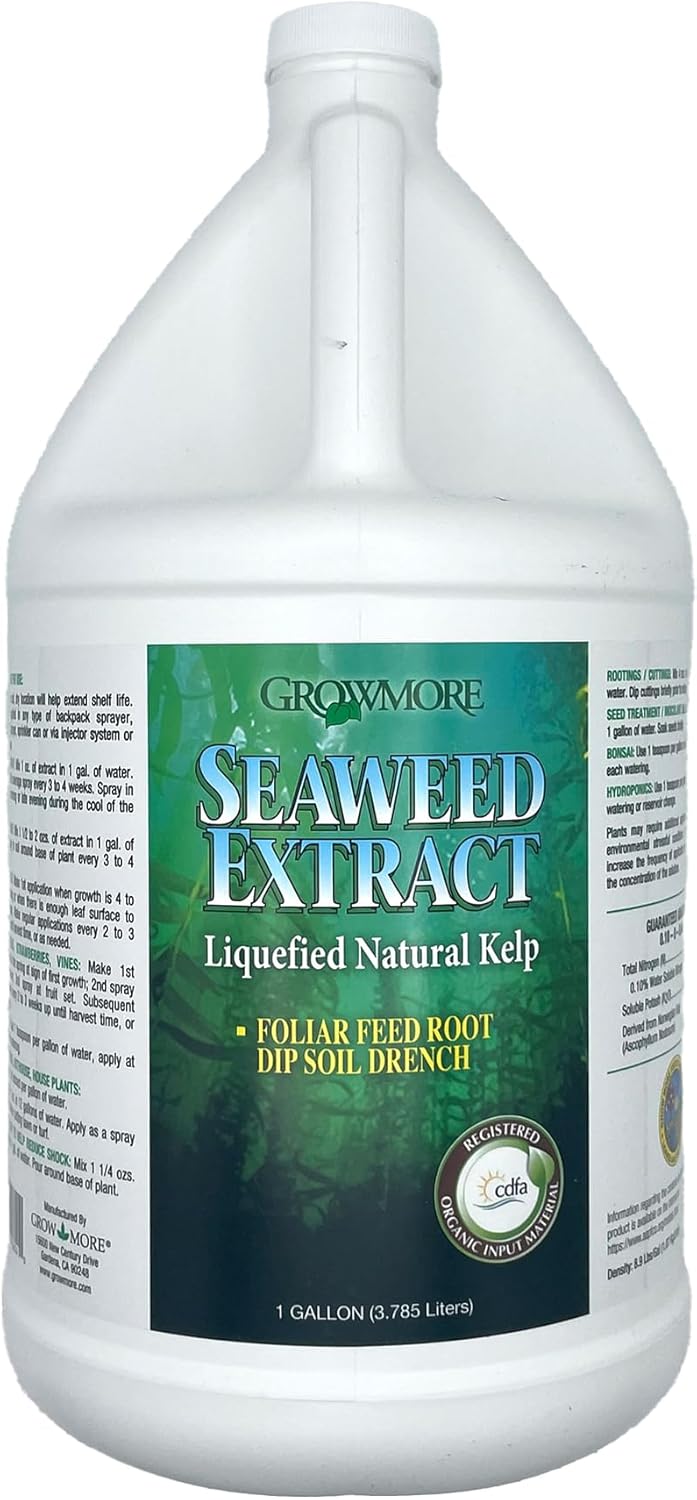 Grow More Liquified Seaweed Extract Fertilizer for Plants - 1 Gallon