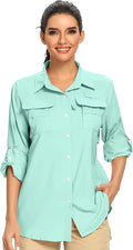 Women's UPF 50+ UV Sun Protection Safari Shirt for Outdoor Fun