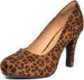 Women's Closed Round Toe Heels 3.2in - Classic Low Platform Pumps