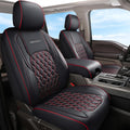Huidasource Dodge Ram Seat Covers Full Set - Black & Red Custom Fit