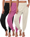3 Pack Women's Lounge Pants High Waisted Joggers - Cozy Fit