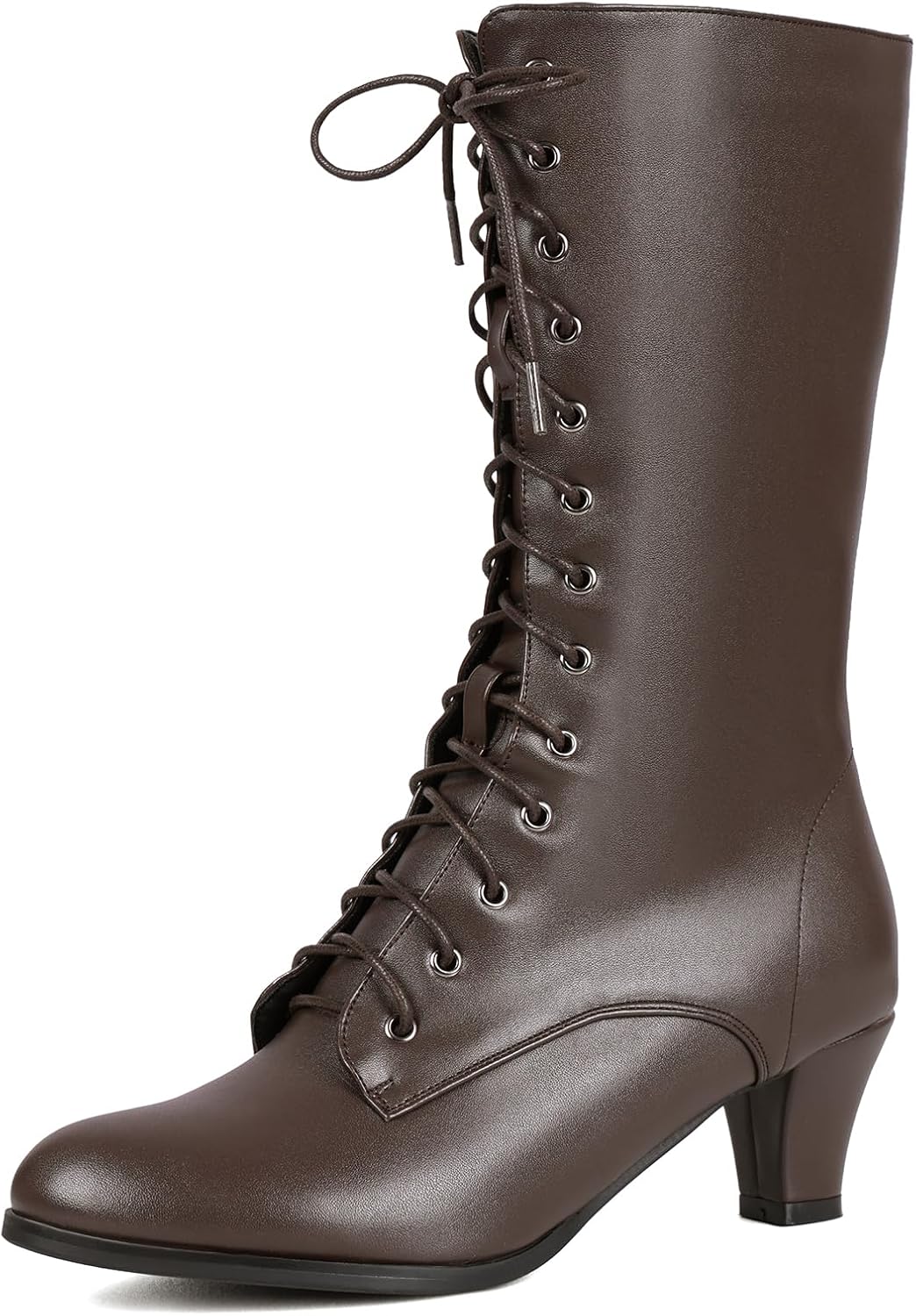 Cozivwaiy Vintage Victorian Lace Up Ankle Boots for Women