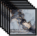 14x14 Frame Set of 6 Black - Lightweight Square Picture Frames