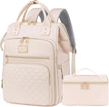 Lunch Backpack for Women 15.6 in Laptop - Detachable Lunch Bag